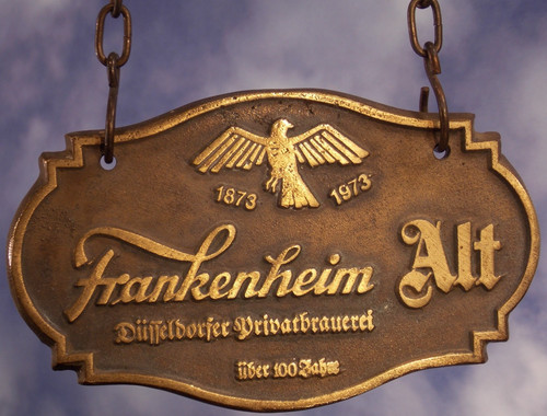 Altes messing schild - altes,