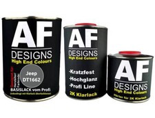 FÜR Jeep DT1662 Dover Gray Metallic 2,5L Autolack Set Klarlack Härter