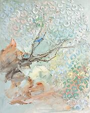 Vogel Nest Ölmalerei 24x30 cm