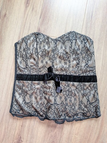 Corsage spitze schwarz - corsage,