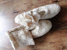 Damen Boots, Stiefeletten, Gr 42, beige, Häkeloptik, Sommerschuhe