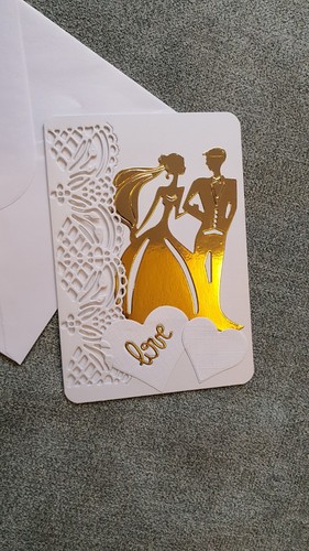 Elegante hochzeitskarte - hochzeitskarte, a6