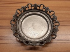 Alter Teller Schale Untersetzer Zinn  95% Handarbeit Stempel