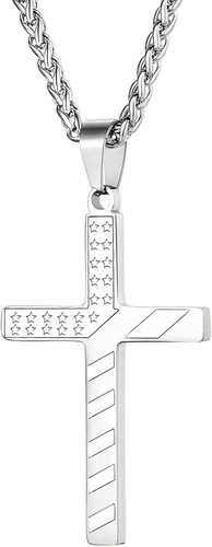 Herren halskette mit kreuz - mit,