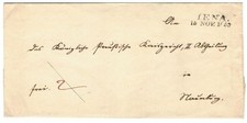 Briefhülle Vorphilatelie Jena 1853 Kreisgericht Naumburg