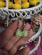 Ohrringe Tanne Weihnachtsbaum Schmuck Nickelfrei DIY Unikat Handmade grün