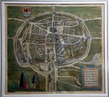 Middelburg (Niederlande): Kupferstich aus Städtebuch Braun/Hogenberg 1575