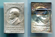 Tagungsabzeichen  "Gau Sängerfest Zweibrücken 7. Mai 1933"