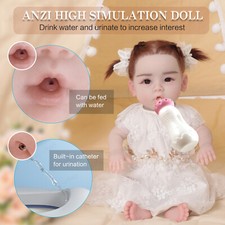 18" 7LB Realistic Baby Doll Full Body Silicone Baby Doll Reborn Baby infant gift