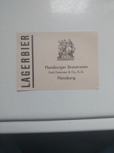Altes etikett der flensburger - altes,