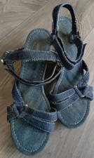 Damen Sandalette Jeansblau in