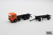 Herpa MAN F8 Wechselbrückenhängerzug orange/schwarz 1:87 /H24192