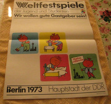 Ddr plakat weltfestspiele - ddr, 1973