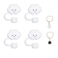 4er Set Silikon Strohdeckel in