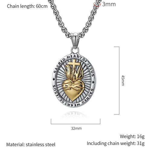 Damen herren halskette jesus - herren,