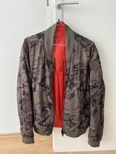 Blauer Wendejacke Übergangsjacke Camouflage Orange L