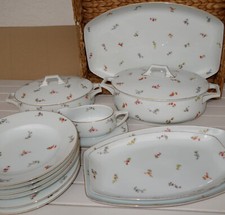 Thomas Porzellan Bavaria Streublumen, Art Deco, Speiseservice Ravenna Auswahl