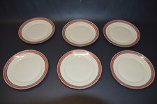 6 Kuchenteller Hertel-Jacob Rehau Bavaria German US-Zone - 19,5 cm