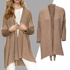 soo weich Marken Strickmantel Gr.44/46 beige Strickjacke JACKE PULLOVER Cardigan