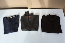 3 Herren Pullover Hugo Boss 100% Baumwolle + Schurwolle Gr. XL  Gr. L