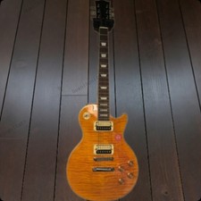 Electric guitar yellow flamed - yellow,