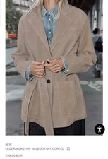 ZARA STUDIO Kleid LEDERJACKE AUS100%ZIEGENLEDER GRS GRM GRL NP299€ AUSVERKAUFT😘