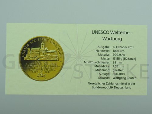 100 euro goldmünze 2011 - goldmünze,