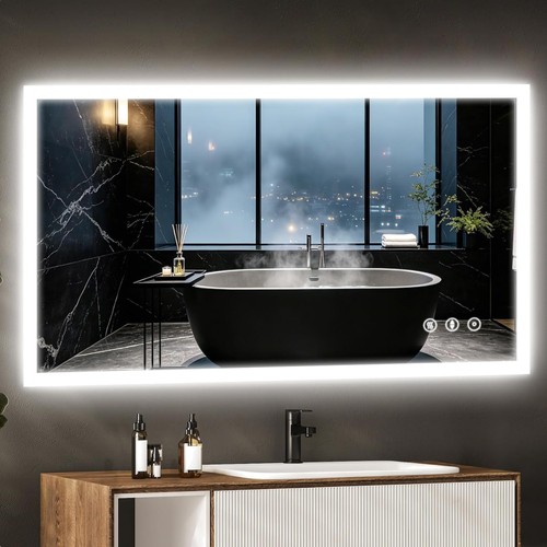 Led badspiegel 100x60cm - led,