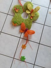 Deko Blume Blüte 2 Schmetterlinge Schleife Sisal Blumen