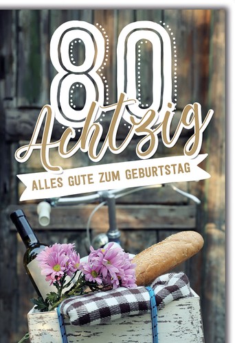 Geburtstag fahrrad mit - 80.,