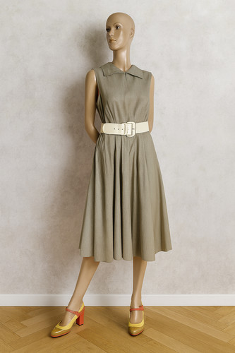 Rockabilly kleid beige - rockabilly,