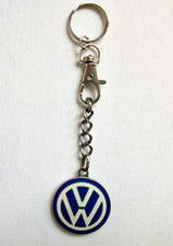 Schlüsselanhänger VW Emaille Vintage Kette Karabiner