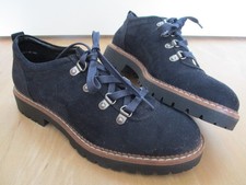 Graceland Damen Schuhe dunkelblau Schnürung mit Metallösen grobes Profil Gr. 39