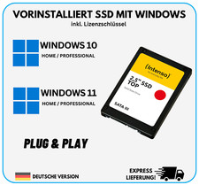 SSD Festplatte mit vorinstallierten Windows 10 Windows 11 für PC Laptop Notebook