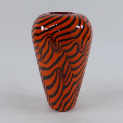 Murano glas vase orange rot - glas,