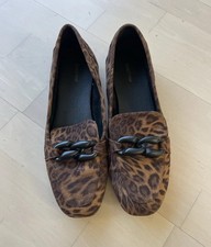 Slipper Ballerina Halbschuhe Textill Synthetiksohle Leo Print Gr 41 gefüttert