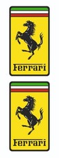 Ferrari Aufkleber 2 X Sticker Logo Tuning Wasser Dicht Wärme Schutz Wetterfest