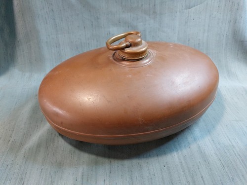 Antike wärmflasche kupfer - wärmflasche, mit