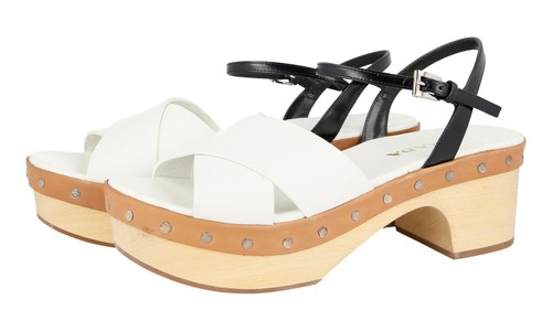 Prada leder sandalen - prada, clogs