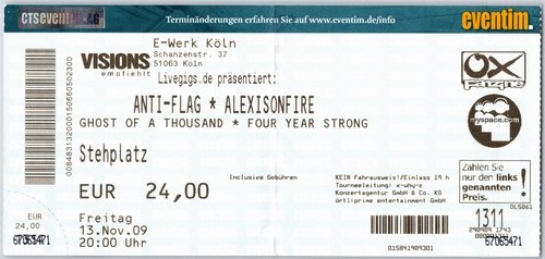 Antiflag 2009 tour köln - tour,