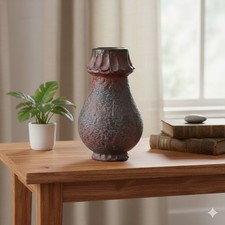? Dümler & Breiden Vase 1003/30 West Germany, Fat Lava, 30 cm, Rot/Schwarz ?