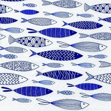 20 Servietten Shoal of Blue