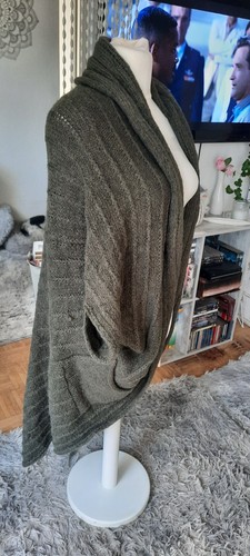 Langer strickmantel überwurf - langer,