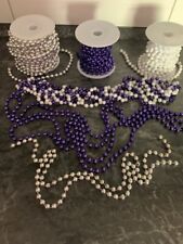 Konvolut 3* Perlenkette, Perlenband, Perlenschnur, Perlengirlande  18m