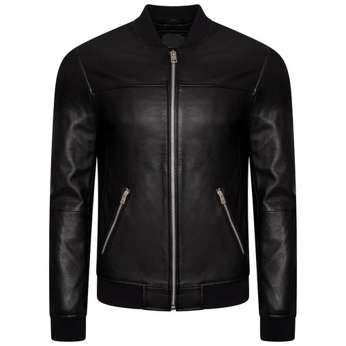 Schwarze lederjacke herren - schwarze,