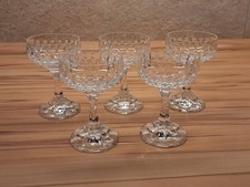 5 alte Kristallgläser Wein