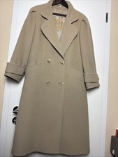 Calw, Mantel, Langer  Mantel, Gr.44, Wolle, Kaschmir, Vintage, Beige