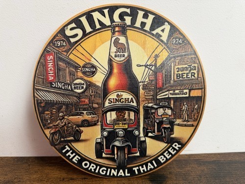 Singha bier holzschild - bier,