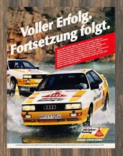 HB Fahrertraining - Audi Quattro - Reklame Werbeanzeige Original-Werbung 1987 (2
