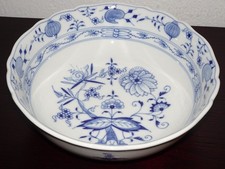 MEISSEN Zwiebelmuster seltene tiefe Schüssel 21,5 cm x 7,2 cm